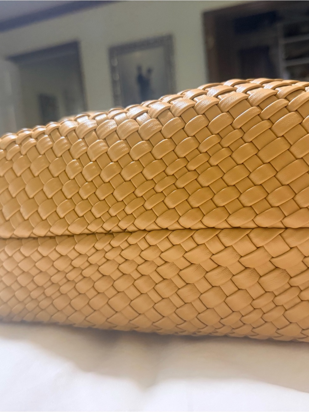 Melie Bianco Woven Hobo Bag in Tan/Khaki - Picture 5 of 5